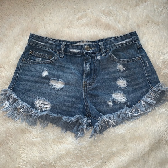 Free People Pants - Free People Distressed Jean Shorts